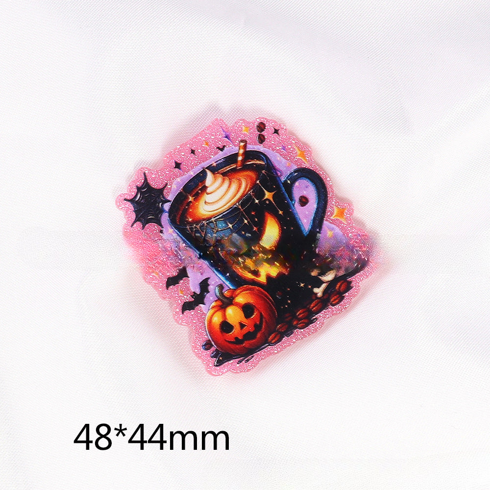 Wholesale 10pcs/pack New Halloween Acrylic DIY Patch Acrylic Flatback